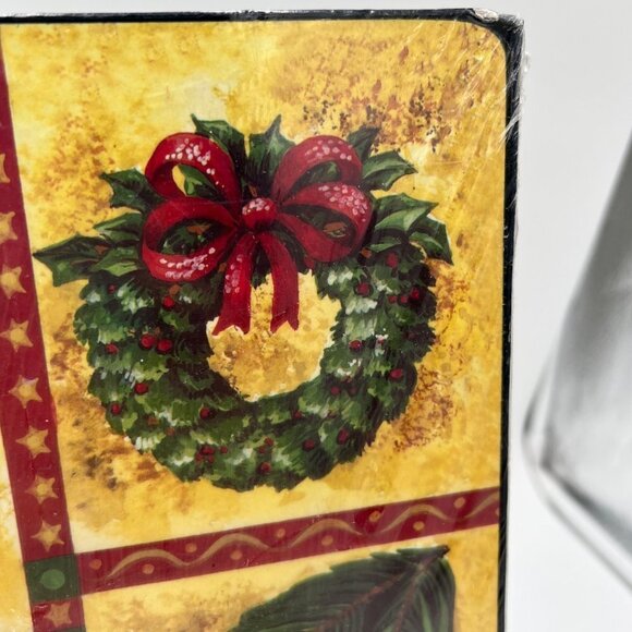 Christmas placemats hard cork backed sturdy holiday new in packageVintage - Picture 4 of 15